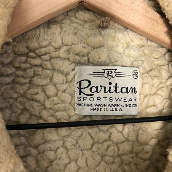 Vintage Raritan Denim Shearling lining 80s Jacket - Picture 5 of 8